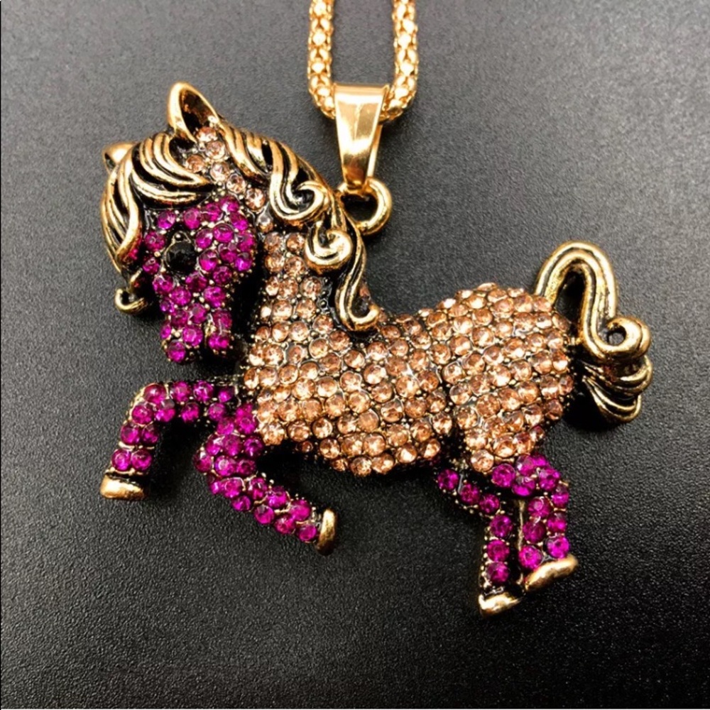 Betsey Johnson Pony Horse Necklace